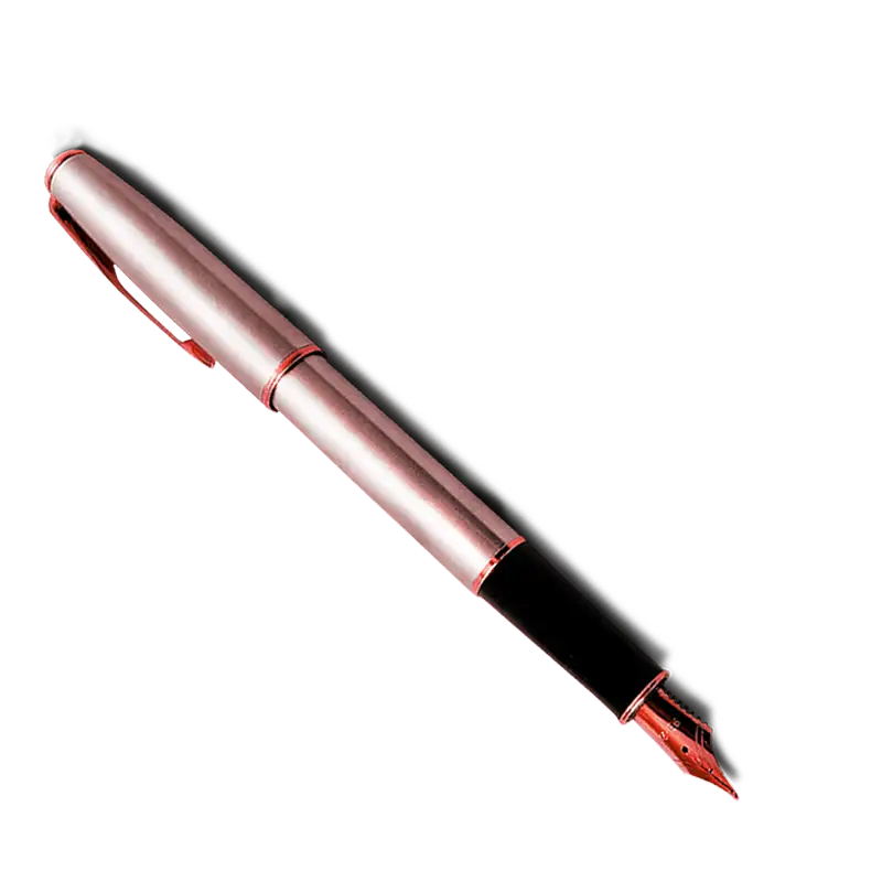 stylo plume rose aux couleurs personnalisée de tizi art design 