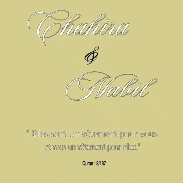 Plexiglass beige personnalisé pour événements de mariage par Tizi art design